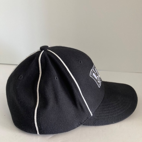 Blind Skateboard Logo Hat Wool Blend Flexfit Baseball Cap Black White S/M - Picture 6 of 16